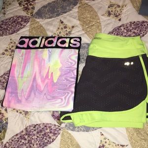 Adidas tshirt w/ shorts